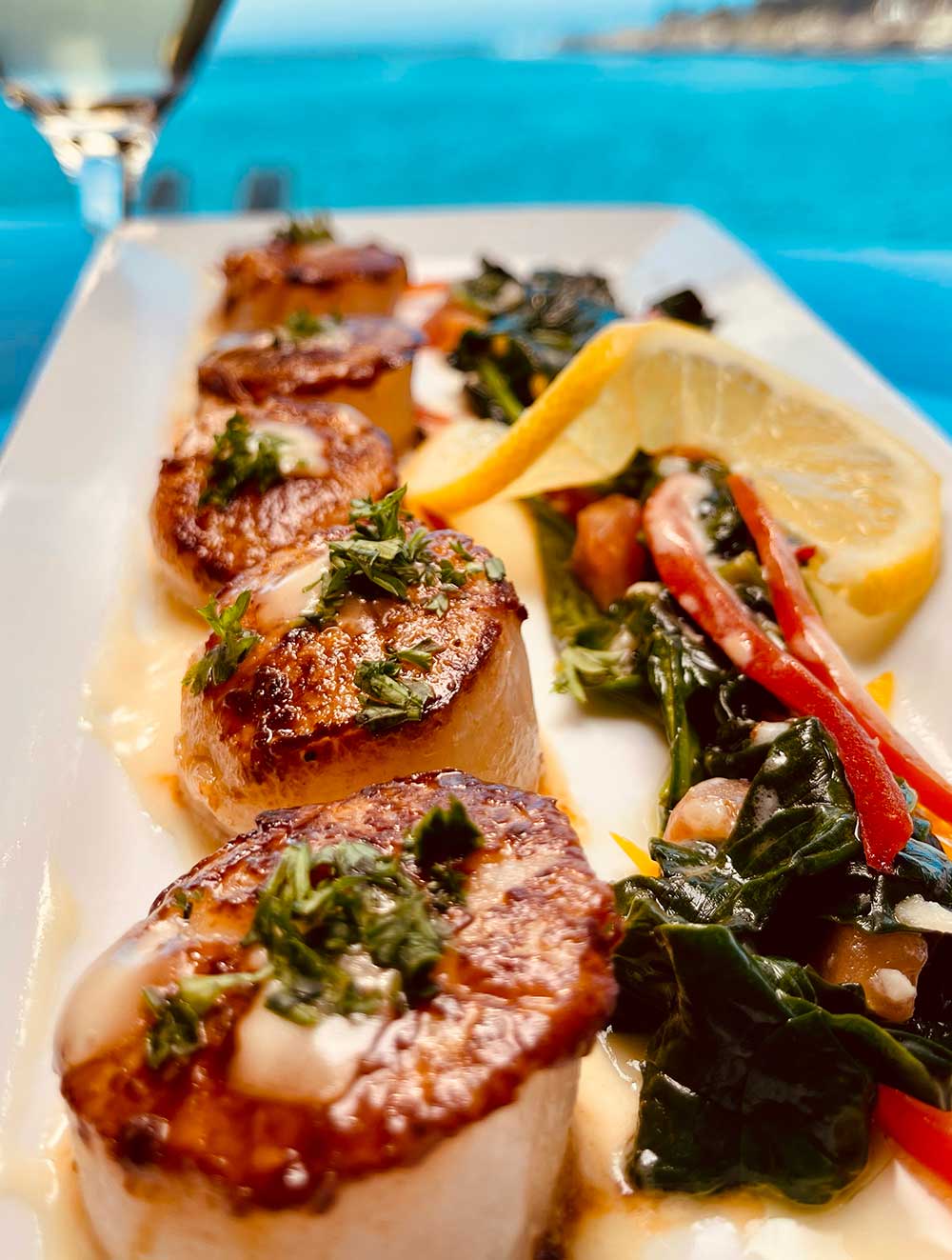 Firefish Grill Seared Scallops