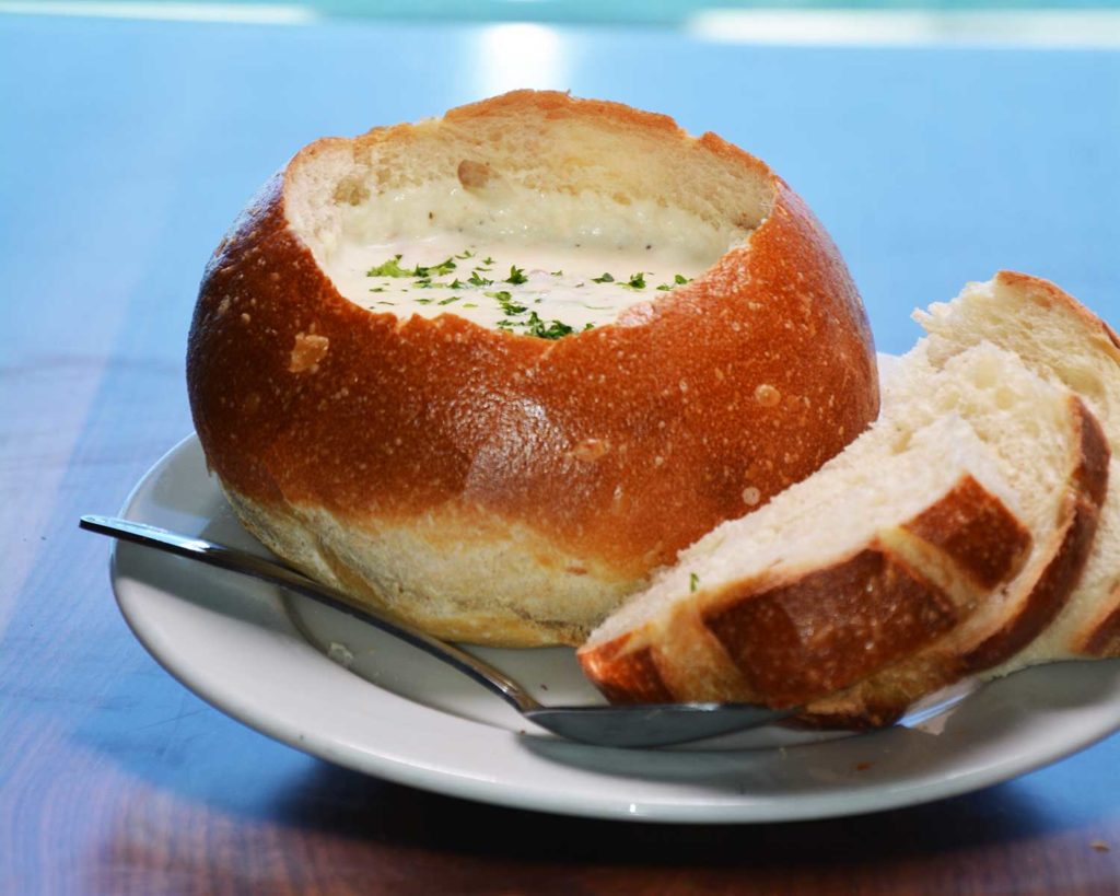 Firefish Grill Review - Chowder in a Bread Bowl - Delicious